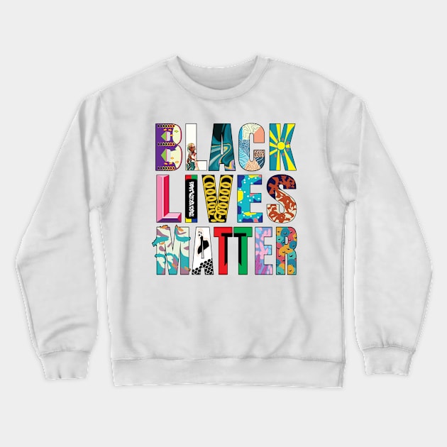 Black Lives Matter Street Mural Crewneck Sweatshirt by SiGo